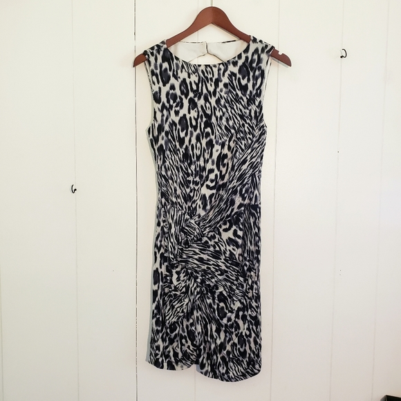 Cache Dresses & Skirts - Cache Animal Print Partially Backless Dress